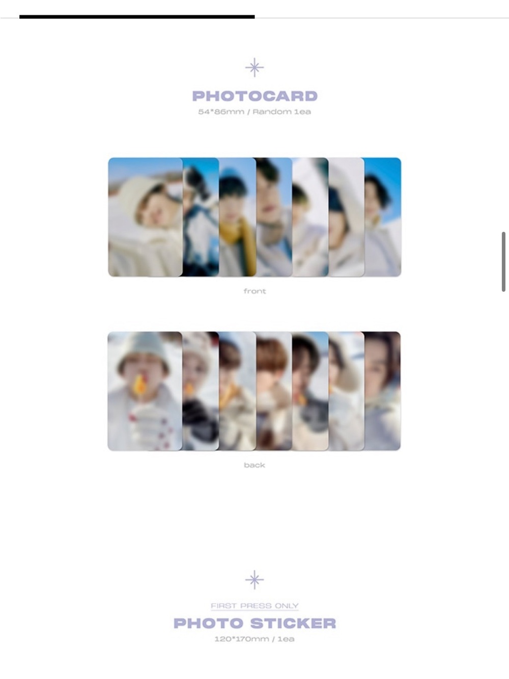 BTS 2021 Winter Package Purple Pouch with Photo Set | Taehyung | Jimin - Picture 13 of 13